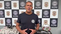 PCPR apreende cerca de 30 quilos de explosivos e armamentos em Piraquara