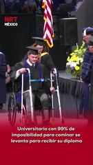 🎓💪 Con fuerza, fe y determinación, un estudiante desafió los pronósticos médicos y se puso de pie en su graduación. Un gesto que conmovió a compañeros, maestros y familiares.