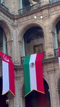 La presidenta Claudia Sheinbaum recibe al presidente de Singapur en Palacio Nacional para atraer más inversión de Asia. La visita de Tharman Shanmugaratnam formaliza la apertura de la Embajada de Singapur en México. ¡Un paso clave para el comercio! La r