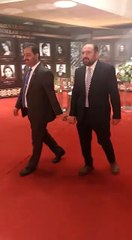 Mr Choudhary with his friend enjoying Hum News award