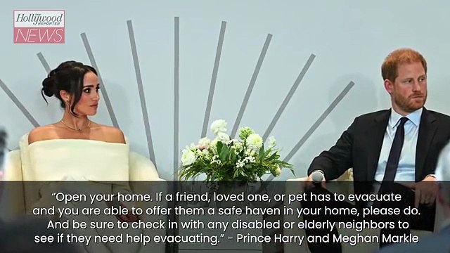 Prince Harry & Meghan Markle Urge People to Open Their Homes to L.A. Fire Victims | THR News Video