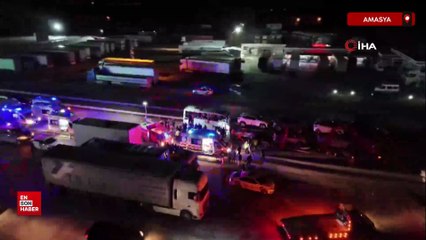 Amasya’da zincirleme kaza: Çok sayıda yaralı var