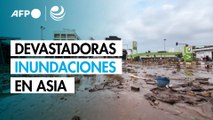 Más de mil muertos tras devastadoras inundaciones en Asia