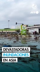 Más de mil muertos tras devastadoras inundaciones en Asia