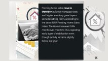 Pending home sales rose in October as lower mortgage rates and higher inventory