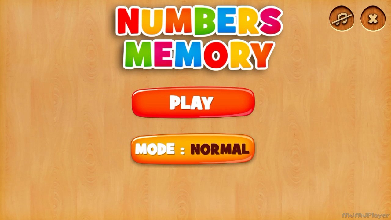 Numbers Memory Game GAMEPLAY 1