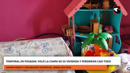 Temporal en Posadas: voló la chapa de su vivienda y perdieron prácticamente todo