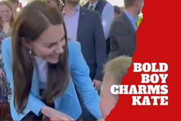 Kate Middleton gets a flirty comment from a bold boy who seized his moment