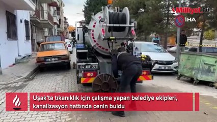 Tıkanıklığı gidermek için kanalizasyona gelen ekipleri dehşete düşüren olay