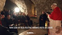 Papa Leão XIV reza pela paz durante visita ao Líbano