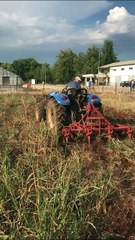Soil preparation with tractor