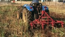 Soil preparation with tractor