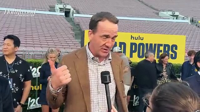 Peyton Manning Says Glen Powell is Way Better Looking Than Brother Eli Manning at 'Chad Powers' Premiere | THR Video