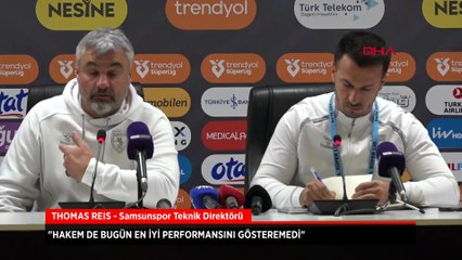 Samsunspor Teknik Direktörü Thomas Reis: Sonuç sebebiyle üzgünüz