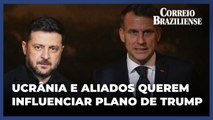 Zelensky se reúne com Macron em Paris para abordar negociações sobre Ucrânia