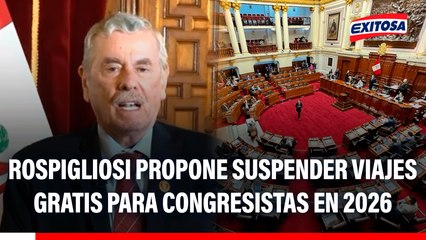 Presidente del Congreso, Fernando Rospigliosi propone la suspensión de viajes a congresistas