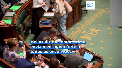 Empréstimo de reparações à Ucrânia não ameaça processo de paz, diz Kallas ao primeiro-ministro belga