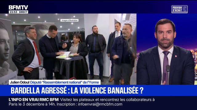 Jordan Bardella agressé: La première question qu'on peut se poser, c'est l'état de notre démocratie , déclare Julien Odoul, député RN de l'Yonne