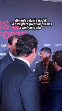 Almeida saca su 'vena más colchonera' con Raúl y Nadal en los Premios As del Deporte