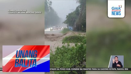 Malakas na ulan, nagdulot ng baha na may kasamang mga bato at lupa | Unang Balita