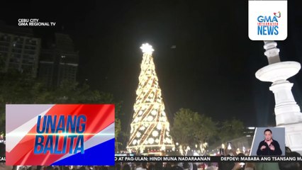 Higanteng Christmas tree sa Cebu City, simbolo ng pag-asa kasunod ng mga kalamidad | Unang Balita