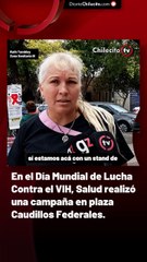 En el Día Mundial de Lucha Contra el VIH, Salud realizó una campaña en plaza Caudillos Federales.