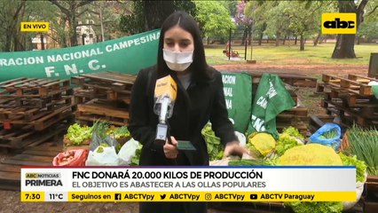 Federación Nacional Campesina dona alimentos para ollas populares