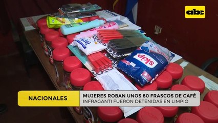 Mujeres roban unos 80 frascos de Café