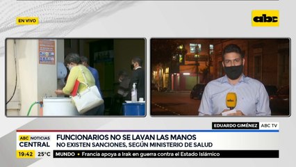 Funcionarios del Ministerio de Salud no se lavan las manos