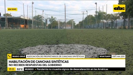 Canchas sintéticas siguen cerradas