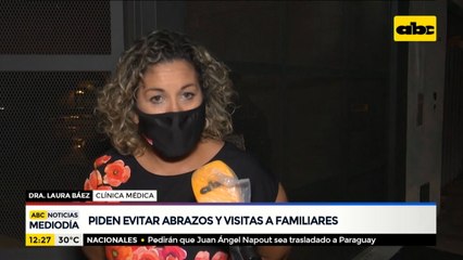 COVID-19: Piden evitar abrazos y visitas a familiares