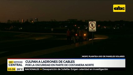 Costanera Norte a oscuras desde hace meses