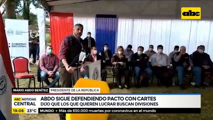 Abdo sigue defendiendo pacto con Cartes