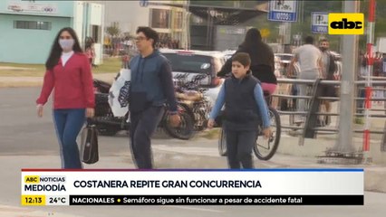 Costanera de Asunción, con gran concurrencia el fin de semana