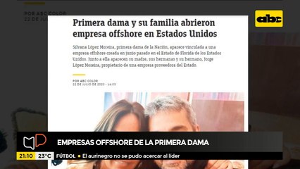 Niegan existencia de empresas offshore de primera dama