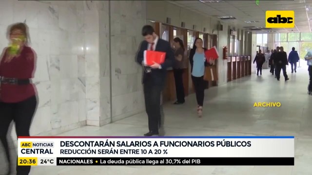 Descontarán salarios a funcionarios públicos