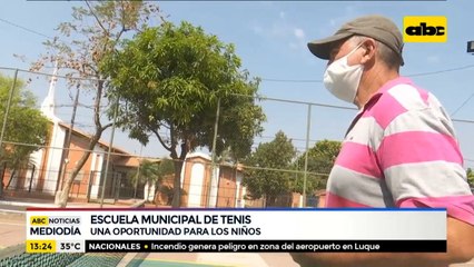 Escuela municipal de Tenis, una oportunidad para los niños