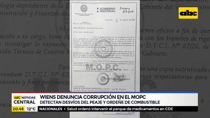 Wiens denuncia corrupción en el MOPC