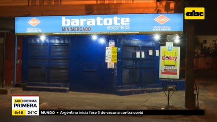 Asaltan bodega en Fernando de la Mora