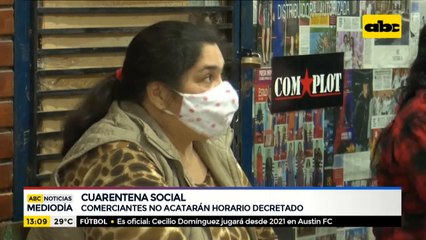 Comerciantes de San Lorenzo no acatarán horarios de cuarentena social