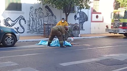 Albañil fallece en accidente de tránsito en el centro de Asunción