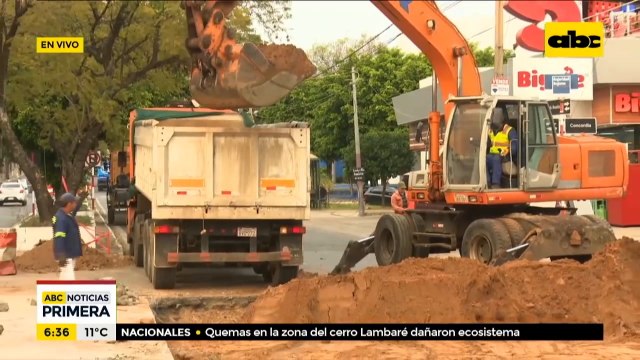 Desvíos sobre la avenida Brasilia por trabajos de hormigonado
