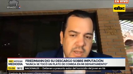 Rodolfo Friedmann dio su descargo sobre imputación