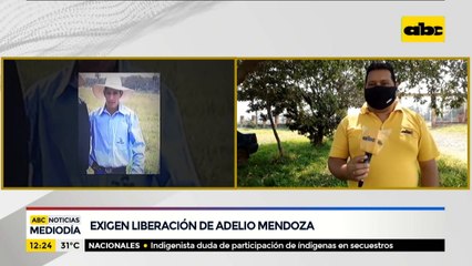 Indígenas exigen liberación de Adelio Mendoza