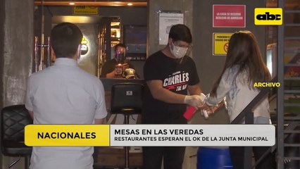 Restaurantes esperan el "ok" de la Junta Municipal para salir a las veredas