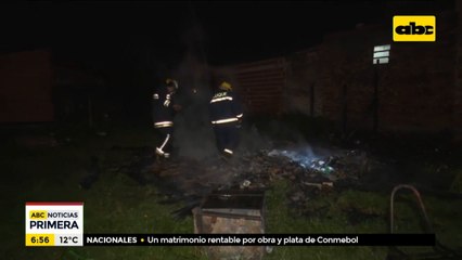 Vivienda fue consumida por las llamas en Luque