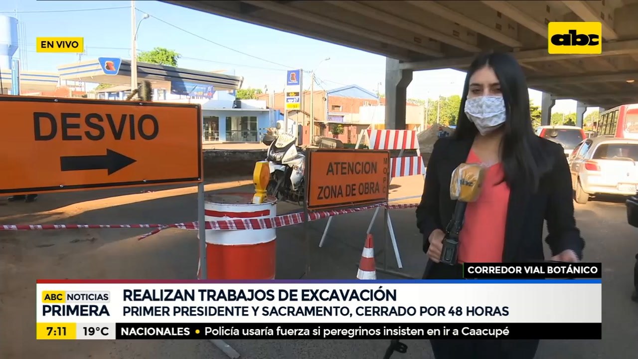 Realizan trabajos de excavación en zona del corredor vial botánico