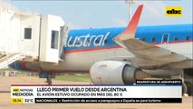 Llegó el primer vuelo desde la Argentina