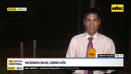 Incendio en el monumento natural Cerro Kõi de Areguá