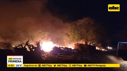 Basural se incendió en Capiatá